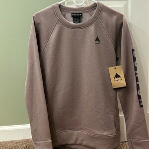 Women's Burton Oak Crewneck Fleece, Elderberry Heather